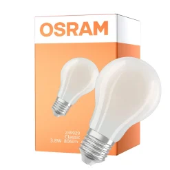 Osram Classic LED E27 Päron Filament Matt 3.8W 806lm - 840 Kallvit | Dimbar - Ersättare 60W