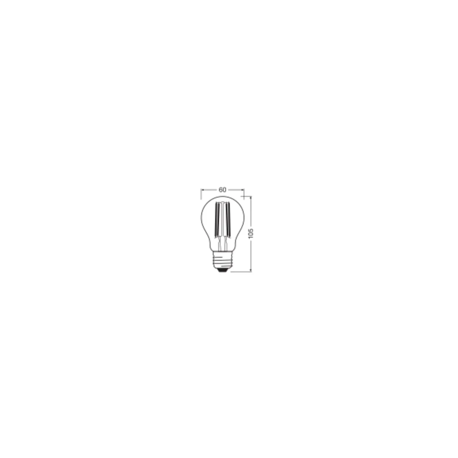 Osram Classic LED E27 Päron Filament Klar 5W 1055lm Ultra Efficiency - 840 Kallvit | Ersättare 75W