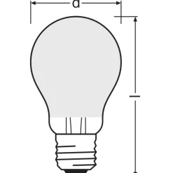 Osram Classic LED E27 Päron Filament Matt 5.7W 1055lm - 827 Extra Varm Vit | Dimbar - Ersättare 75W