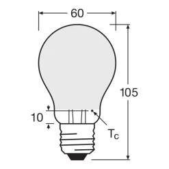Osram Classic LED E27 Päron Filament Matt 6.5W 806lm - 865 Dagsljus | Ersättare 60W
