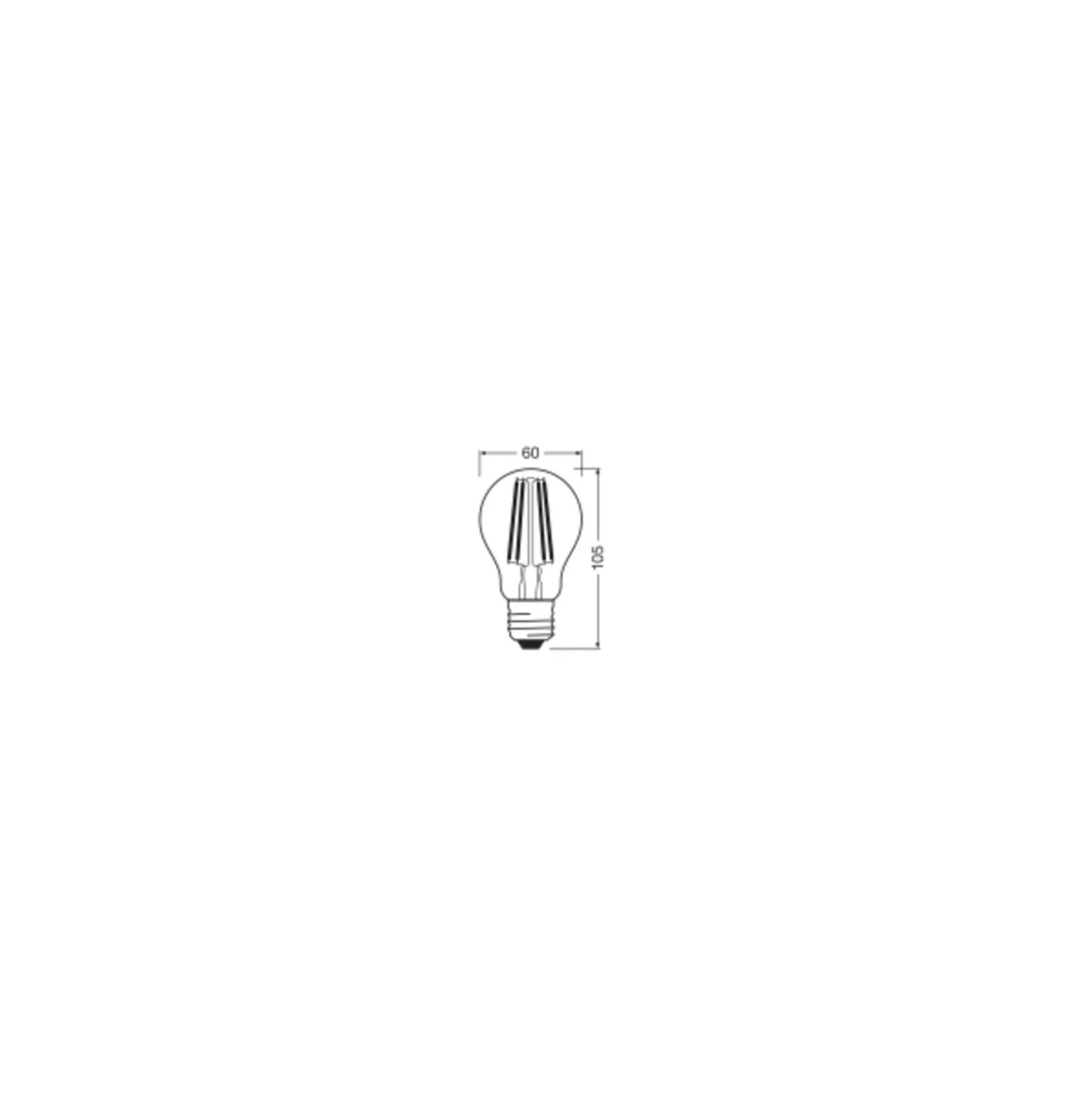 Osram Classic LED E27 Päron Filament 2.5W 525lm - 830 Extra Varm Vit