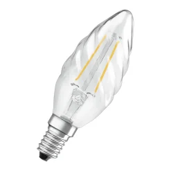 Osram Classic LED E14 Vriden candle Filament Klar 2.5W 250lm - 827 Extra Varm Vit | Ersättare 25W
