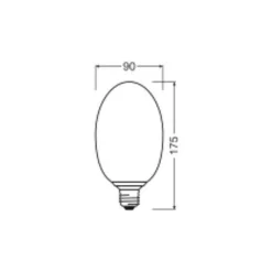 Osram Decor LED Lamp Apelsin Glas E27 3.5W 300lm - 827 Extra Varm Vit | Ersättare 25W