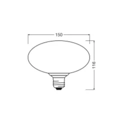 Osram Decor LED Lamp Apelsin Glas E27 3.5W 300lm - 827 Extra Varm Vit | Ersättare 25W