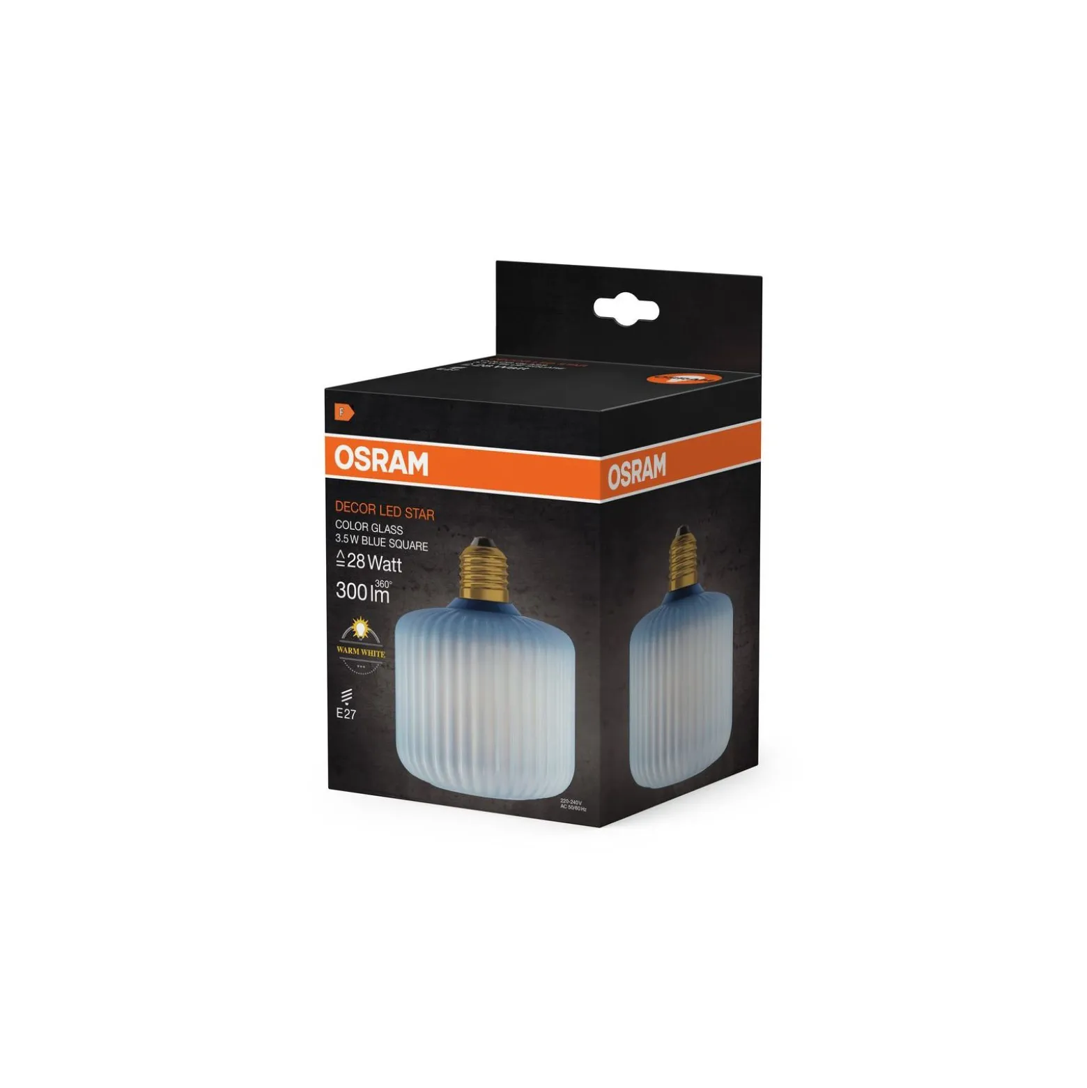Osram Decor LED Lamp Blå Glas E27 3.5W 300lm - 827 Extra Varm Vit | Ersättare 25W