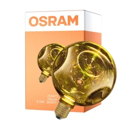 Osram Decor LED Lamp Guld Glas E27 3.5W 300lm - 827 Extra Varm Vit | Ersättare 25W