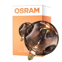 Osram Decor LED Lamp Svart Glas E27 3.5W 300lm - 827 Extra Varm Vit | Ersättare 25W