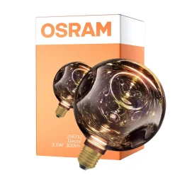 Osram Decor LED Lamp Svart Glas E27 3.5W 300lm - 827 Extra Varm Vit | Ersättare 25W