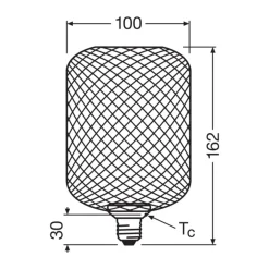 Osram Decor Platt Lamp In Metall Armatur LED E27 Special Matt Guld 3.5W 300lm - 827 Extra Varm Vit | Ersättare 25W