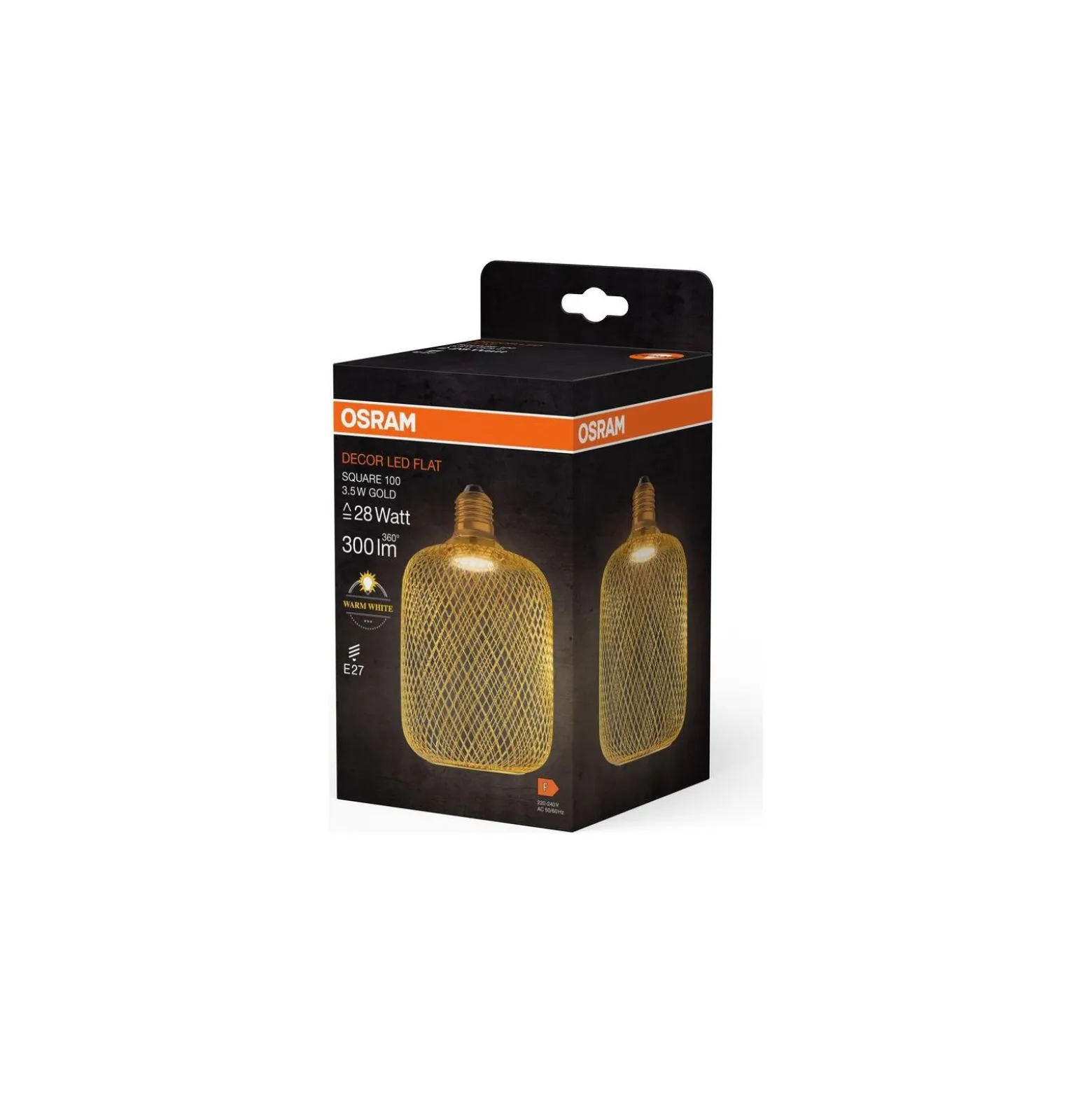 Osram Decor Platt Lamp In Metall Armatur LED E27 Special Matt Guld 3.5W 300lm - 827 Extra Varm Vit | Ersättare 25W