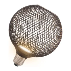 Osram Decor Platt Lamp In Metall Armatur LED E27 Globe Matt Svart 3.5W 300lm - 827 Extra Varm Vit | Ersättare 25W