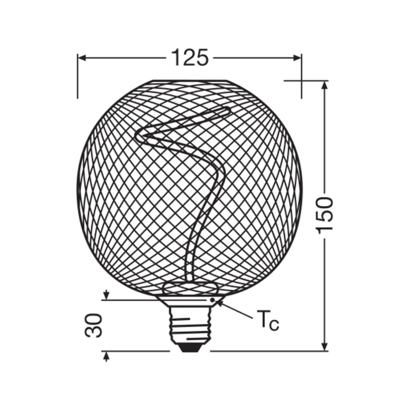 Osram Decor Spiral E27 Globe Filament Guld 3.5W 170lm - 818 Extra Varm Vit | Dimbar - Ersättare 15W