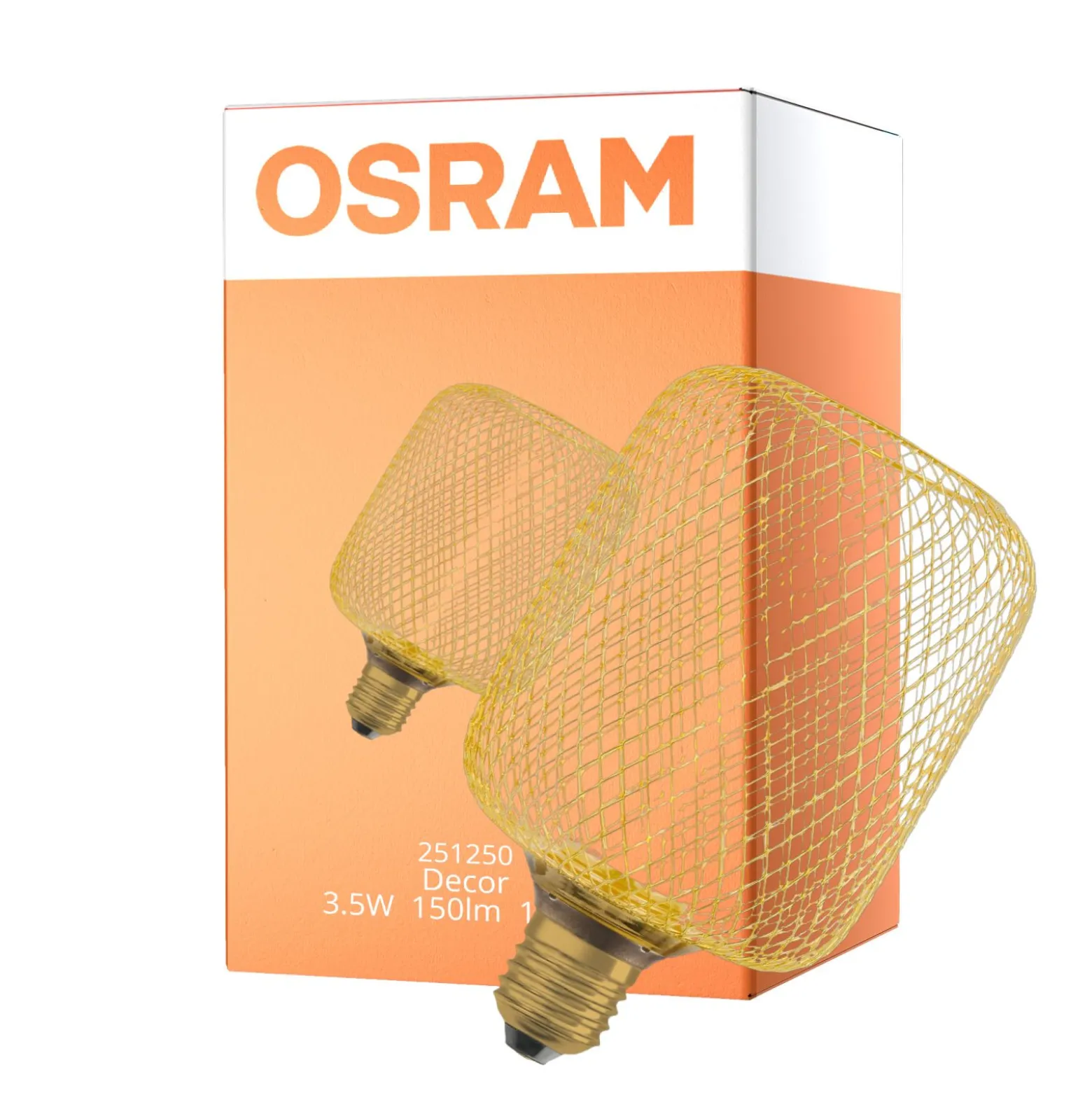 Osram Decor Straw E27 Special Filament Klar 3.5W 150lm - 818 Extra Varm Vit | Dimbar - Ersättare 15W