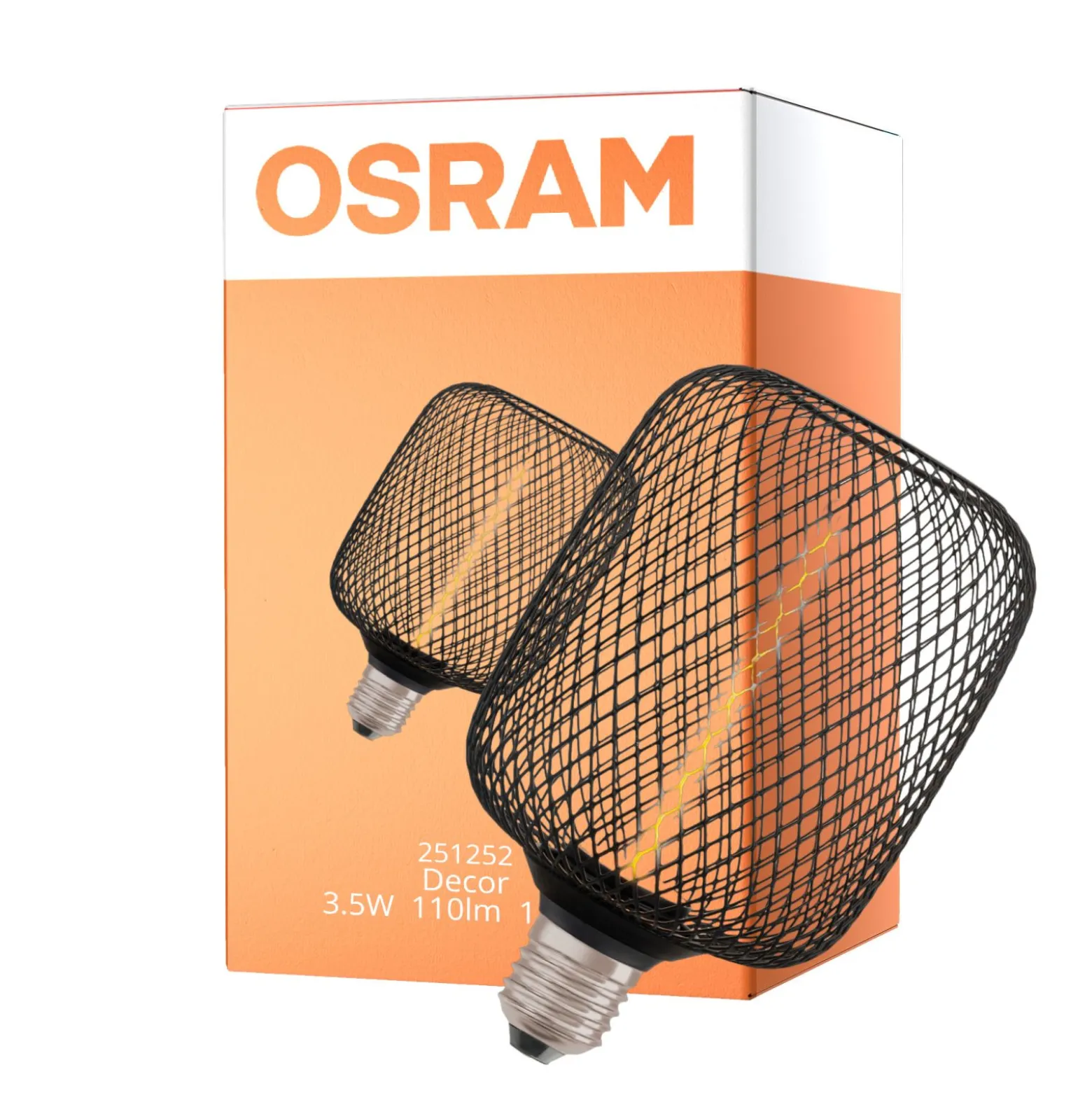Osram Decor Straw E27 Special Filament Klar 3.5W 110lm - 818 Extra Varm Vit | Dimbar - Ersättare 15W