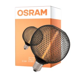 Osram Decor Straw E27 Tubular Filament Klar 3.5W 110lm - 818 Extra Varm Vit | Dimbar - Ersättare 15W