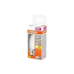 Osram LED B22D Kronljus Filament Matt 4W 470lm - 827 Extra Varm Vit | Ersättare 40W