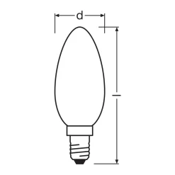 Osram LED Classic E14 Kronljus Filament Matt 2.2W 470lm - 840 Kallvit | Ersättare 40W