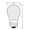 Osram LED Classic LED E27 Päron Filament Matt 1.2W 255lm - 827 Extra Varm Vit | Ersättare 25W
