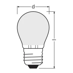 Osram LED Classic LED E27 Päron Filament Matt 3.8W 806lm - 827 Extra Varm Vit | Ersättare 60W
