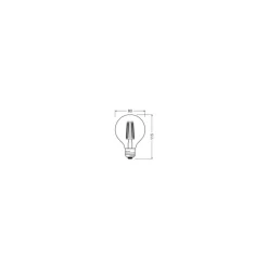 Osram LED Lamps E27 Globe Filament Klar 2.2W 470lm - 827 Extra Varm Vit | Ersättare 40W