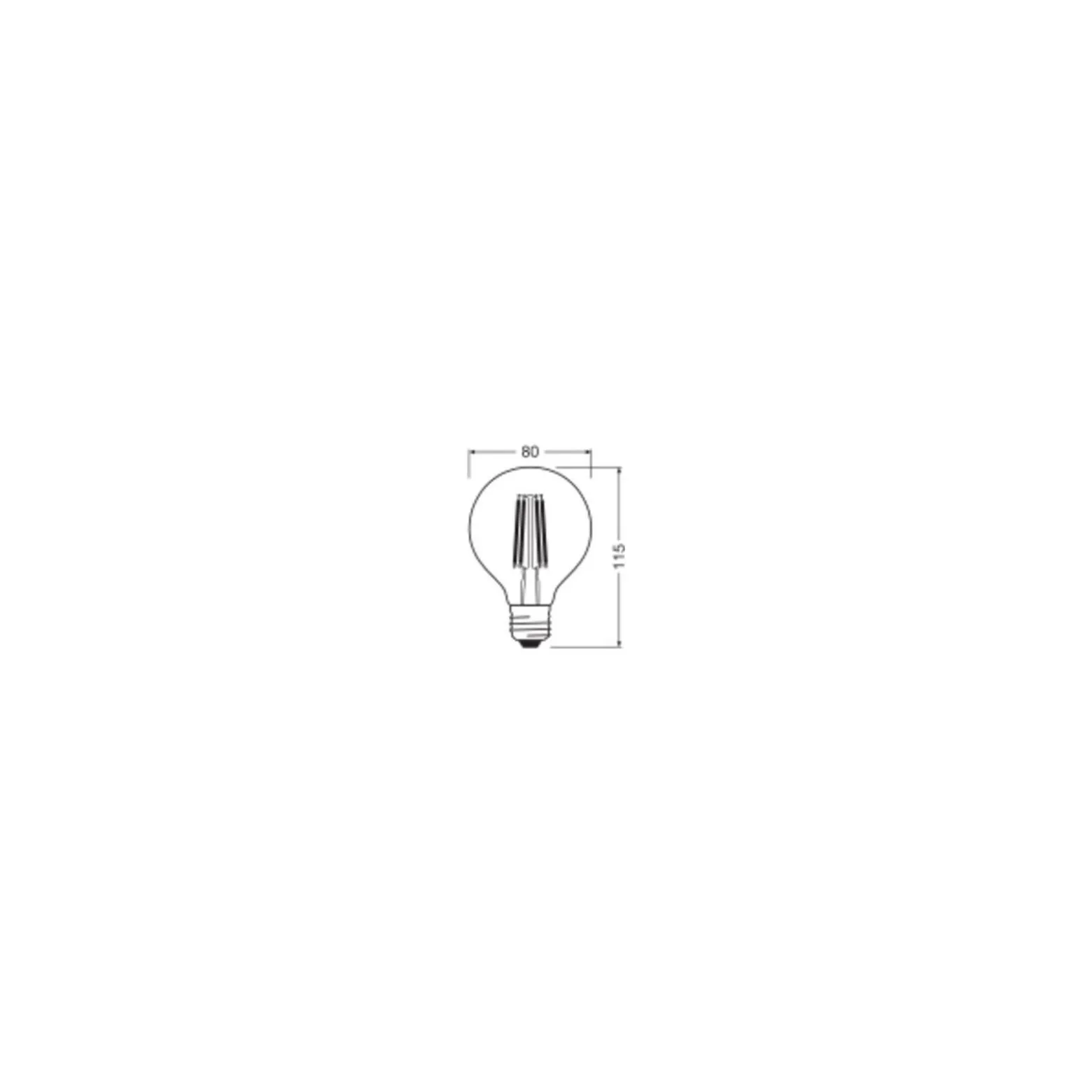 Osram LED Lamps E27 Globe Filament Klar 2.2W 470lm - 827 Extra Varm Vit | Ersättare 40W