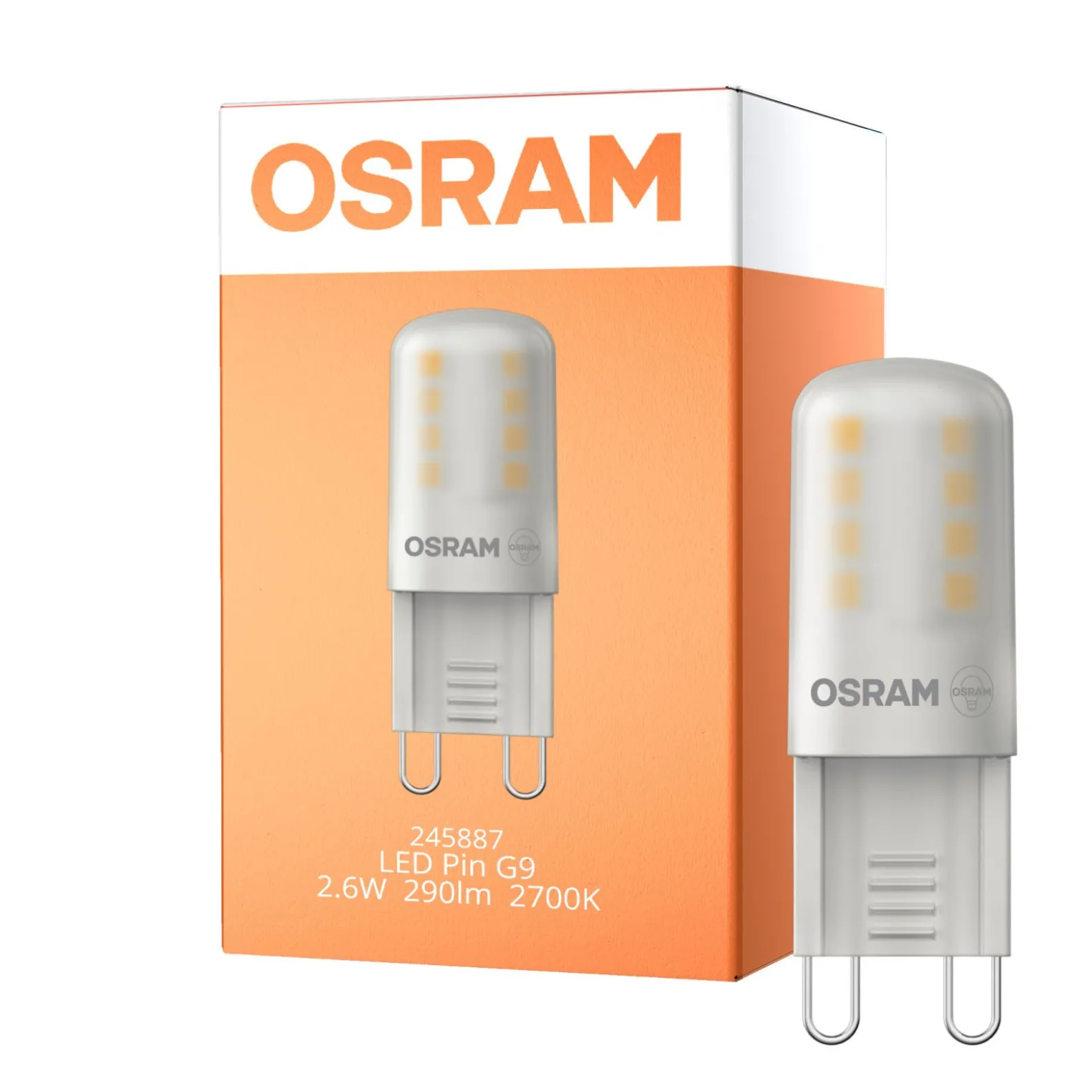 Osram LED Pin G9 Klar 2.6W 290lm - 827 Extra Varm Vit