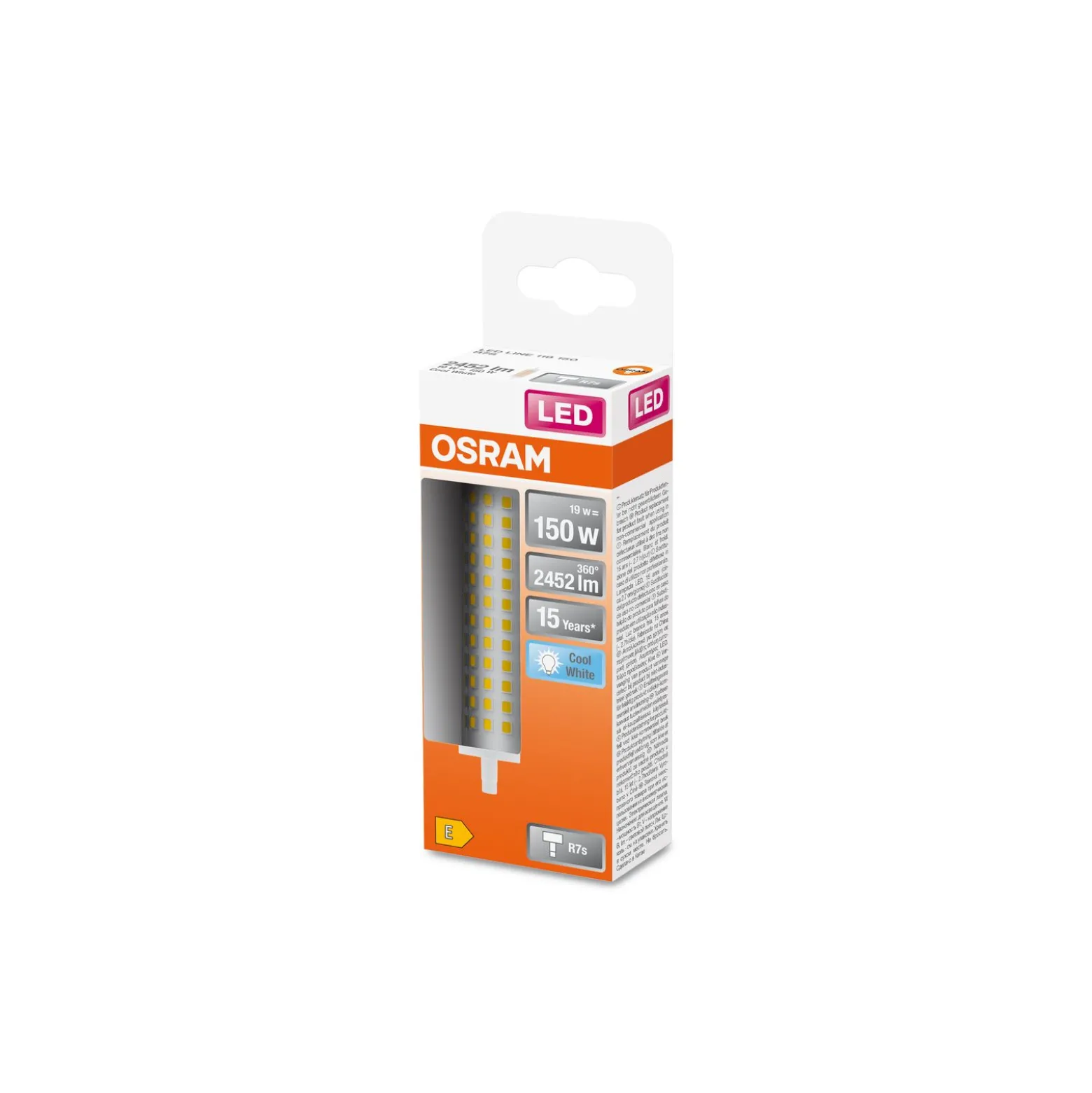 Osram LED R7s 118mm Klar 19W 2452lm - 840 Kallvit | Ersättare 150W