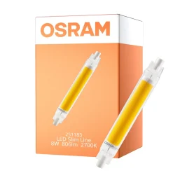 Osram LED Slim Line R7S LED R7S 118mm Klar 8W 806lm - 827 Extra Varm Vit | Ersättare 60W