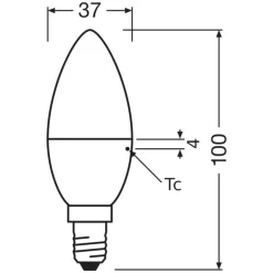 Osram LED Star Classic E14 Kronljus Matt 3.3W 250lm - 827 Extra Varm Vit | Ersättare 25W