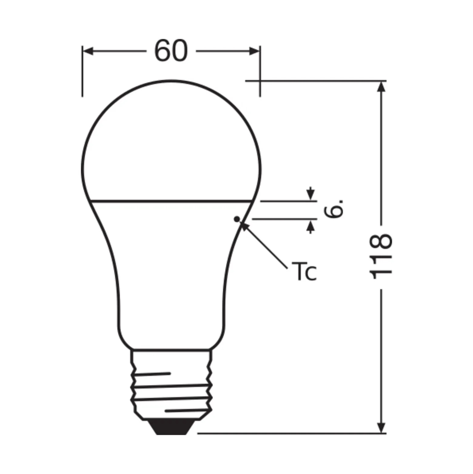 Osram LED Star Classic E27 Päron Matt 10W 1055lm - 865 Dagsljus | Ersättare 75W