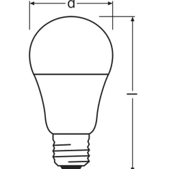 Osram LED Star Classic E27 Päron Matt 10W 1055lm - 827 Extra Varm Vit | Ljussensor - Ersättare 75W