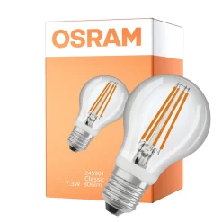 Osram Led Star Classic LED E27 Päron Filament Klar 7.3W 806lm - 827 Extra Varm Vit | Rörelsesensor