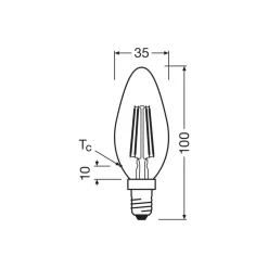 Osram LED Superstar Classic E14 Kronljus Filament Klar 2.2W 300lm - 927 Extra Varm Vit | Dimbar - Ersättare 25W