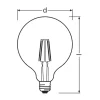 Osram LED Superstar E27 Globe G125 Filament Klar 11W 1521lm - 927 Extra Varm Vit | Bästa Färgåtergivning - Ersättare 100W
