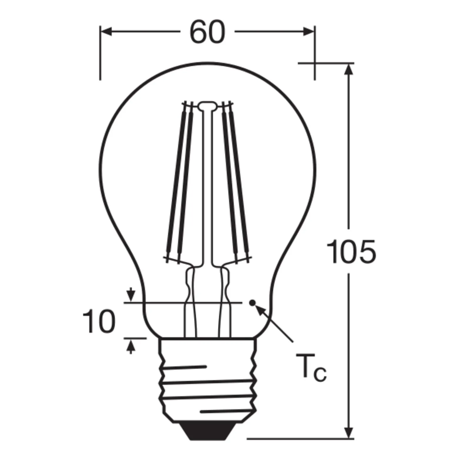 Osram LED Superstar E27 Päron Filament Klar 7.5W 1055lm - 927 Extra Varm Vit | Bästa Färgåtergivning - Dimbar - Ersättare 75W