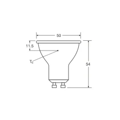 Osram LED Value Reflektor Spot GU10 PAR16 6.9W 575lm 60D - 830 Varm Vit | Ersättare 80W