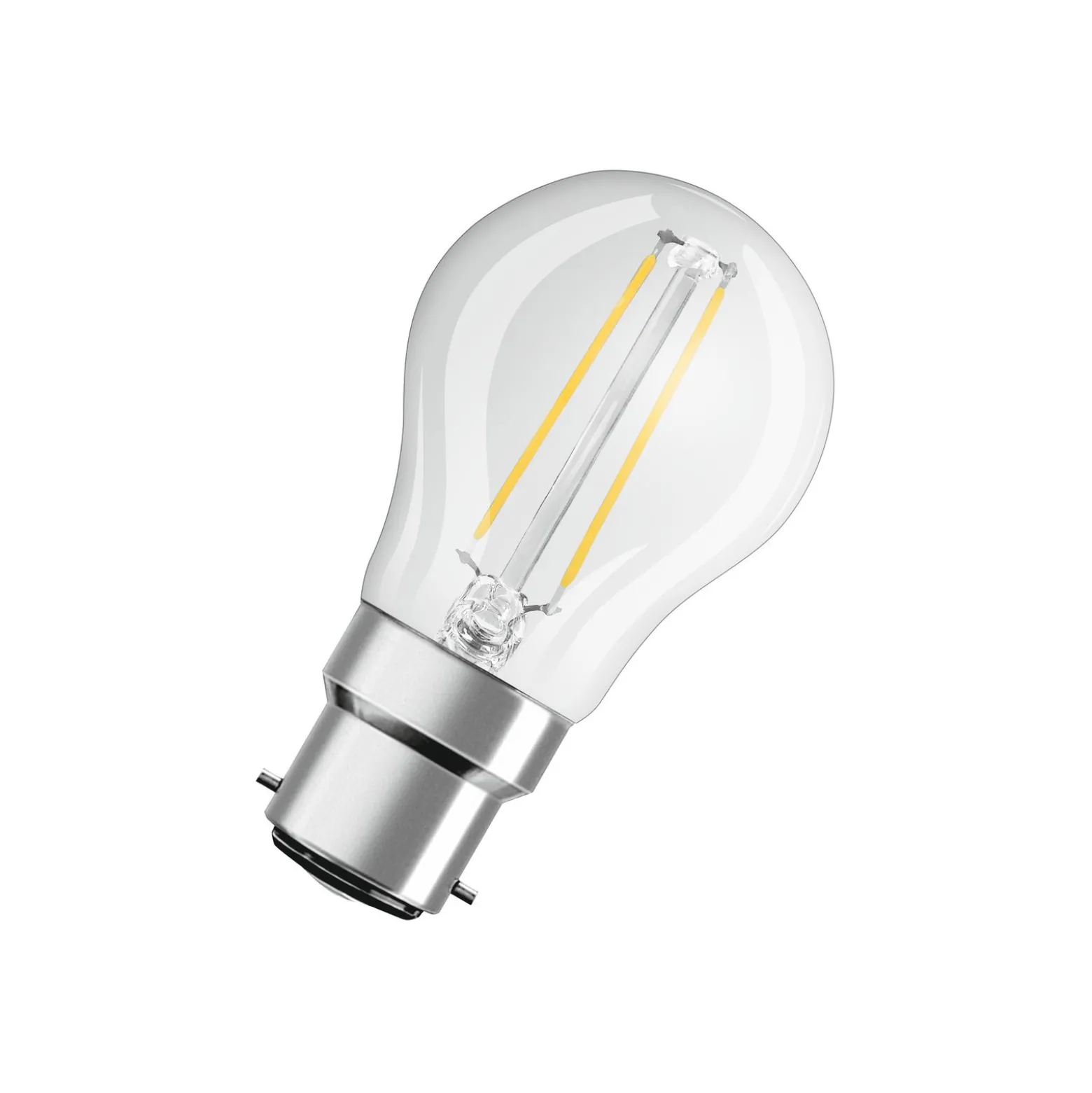 Osram Retrofit Classic LED B22d P45 boll Filament Klar 4W 470lm - 827 Extra Varm Vit | Ersättare 40W