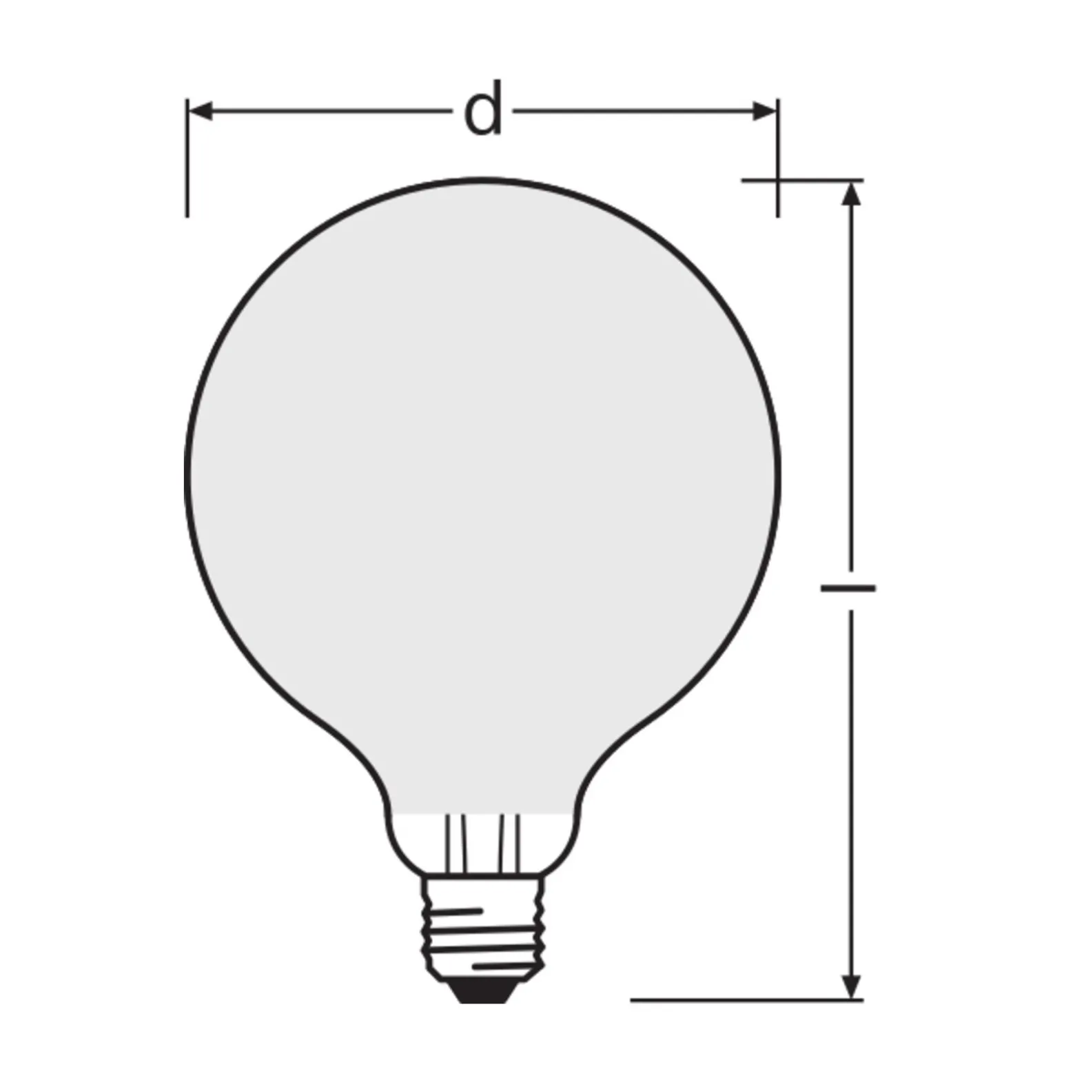Osram Retrofit LED E27 Globe Filament Matt 11W 1521lm - 827 Extra Varm Vit | Ersättare 100W