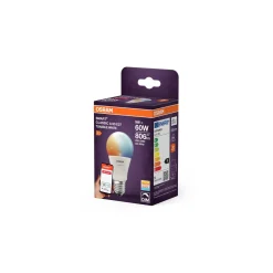Osram Smart+ Classic LED E27 Päron Matt 9W 806lm - 827-865 Justerbar Vit | Zigbee Dimbar - Ersättare 60W