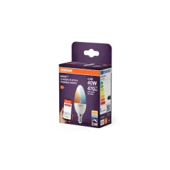Osram Smart+ Kronljus E14 Matt 4.9W 470lm - 827-865 Justerbar Vit | Zigbee Dimbar - Ersättare 40W