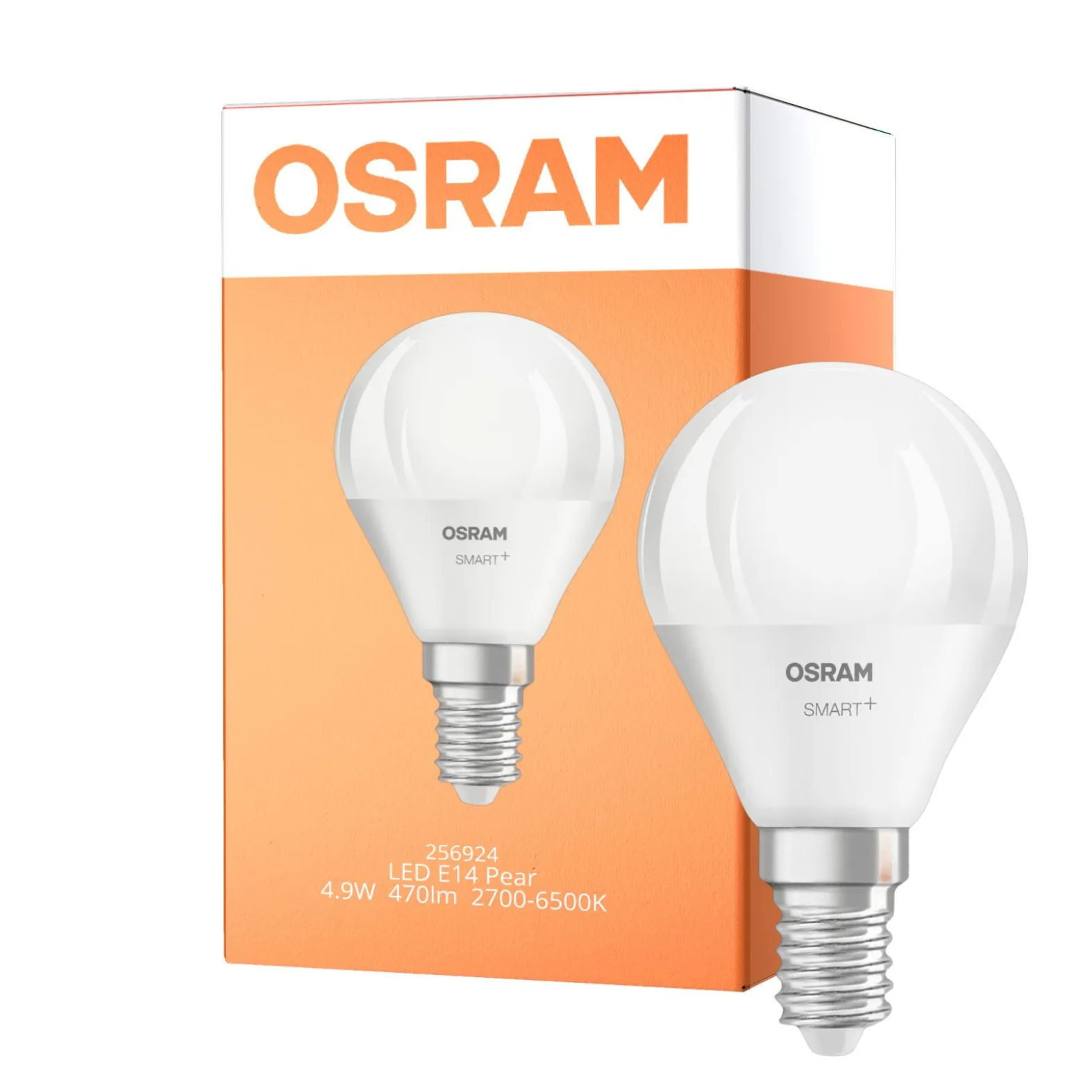 Osram Smart+ Matter Classic E14 Päron Matt 4.9W 470lm - 827-865 Justerbar Vit | Ersättare 40W