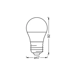 Osram Smart+ Matter ClassicLED E27 Päron Matt 4.9W 470lm - 827-865 Justerbar Vit | Dimbar - Ersättare 40W