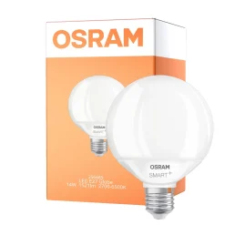 Osram Smart+ Matter Classic LED E27 Globe Matt 14W 1521lm - 827-865 Justerbar Vit | Dimbar - Ersättare 100W