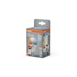 Osram Smart+ Matter Classic LED E27 Päron Matt 9W 806lm - 827-865 Justerbar Vit | Dimbar - Ersättare 60W