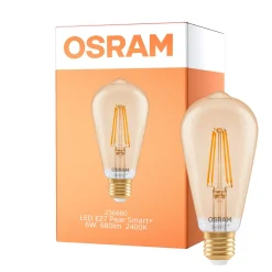 Osram Smart+ Matter E27 Edison Filament Guld 6W 680lm - 824 Extra Varm Vit | Dimbar - Via Smart Device Only- Ersättare 60W