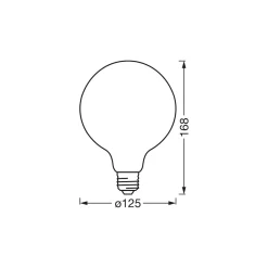 Osram Smart+ Matter E27 Globe Filament Klar 6W 806lm - 827 Extra Varm Vit | Dimbar - Via Smart Device Only - Ersättare 60W