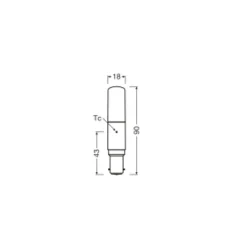 Osram Special T Slim LED B15d Klar 8W 1055lm - 827 Extra Varm Vit | Dimbar - Ersättare 75W