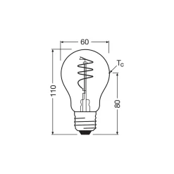 Osram Vintage 1906 Classic LED E27 Päron Filament Klar 3.4W 470lm - 827 Extra Varm Vit | Ersättare 40W