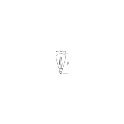 Osram Vintage 1906 LED Classic Edison E14 Ambar 2.8W 250lm - 822 Extra Varm Vit | Dimbar - Ersättare 25W