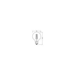 Osram Vintage 1906 LED Classic Globe E27 Globe Ambar 6.5W 725lm - 824 Extra Varm Vit | Dimbar - Ersättare 40W